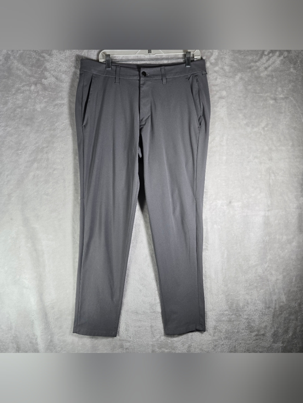 Lululemon ABC Trouser Tapered Commission Pants Mens 34x29 Light Gray Warpstreme